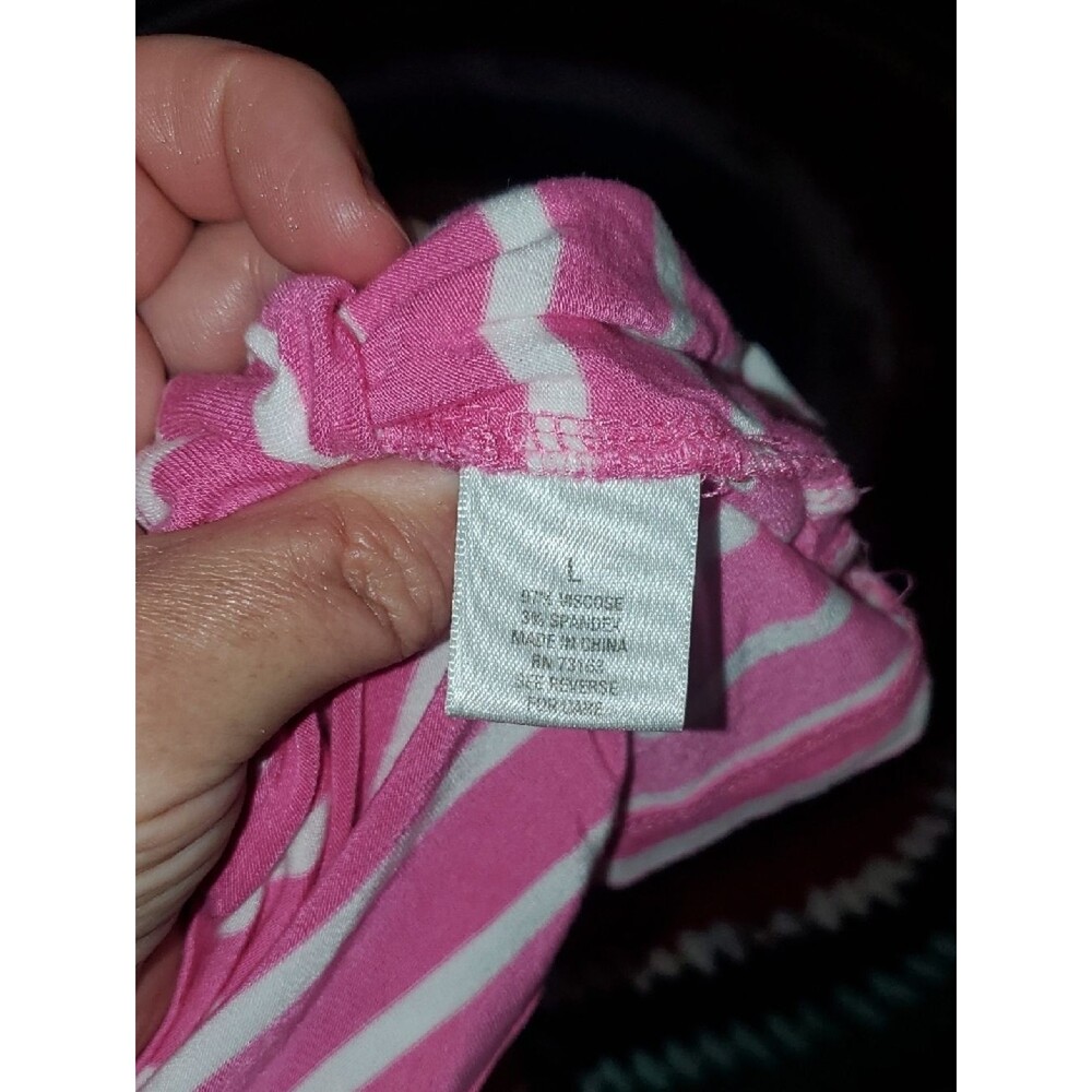 dressbarn Pink and White Striped Scoop Neck Tee - Picture 7 of 7